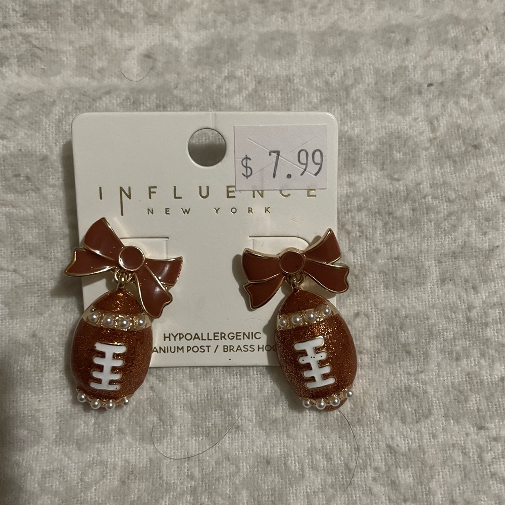 Brand new football earrings
